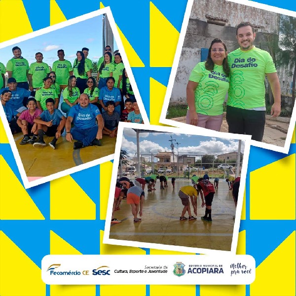 Servidores, alunos e atletas de Acopiara participam do Dia do Desafio